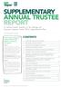 SUPPLEMENTARY ANNUAL TRUSTEE REPORT for defined benefit members of the Penleigh and Essendon Grammar School (PEGS) Superannuation Plan