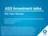 ASX Investment talks