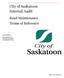 City of Saskatoon Internal Audit