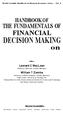 World Scientific Handbook in Financial Economics Series Vol. 4 HANDBOOK OF FINANCIAL. Editors. Leonard C MacLean
