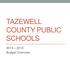 TAZEWELL COUNTY PUBLIC SCHOOLS Budget Overview