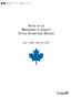 REPORT ON THE MANAGEMENT OF CANADA S OFFICIAL INTERNATIONAL RESERVES