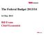 The Federal Budget 2013/14