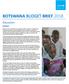BOTSWANA BUDGET BRIEF 2018