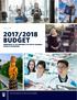 2017/2018 BUDGET SUBMISSION TO THE UNIVERSITY OF BRITISH COLUMBIA BOARD OF GOVERNORS