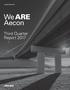 AECON GROUP INC. We ARE Aecon. Third Quarter Report C We ARE Aecon 2016 Annual Report