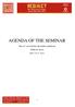 AGENDA OF THE SEMINAR. THE 16 th ACG CROSS-TRAINING SEMINAR TEHRAN, IRAN MAY 19-21, 2014