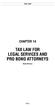 TAX LAW FOR LEGAL SERVICES AND PRO BONO ATTORNEYS