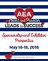 AEA. Heart and Passion. Sponsorship and Exhibitor Prospectus. May 16-18, Kansas City, Missouri