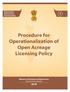 Procedure for Operationalization of Open Acreage Licensing Policy