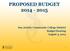 PROPOSED BUDGET San Jacinto Community College District Budget Hearing August 4, 2014