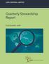 Quarterly Stewardship Report