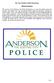 The City of Anderson Police Department. Mission Statement