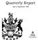 Quarterly Report. April to September Ministry of Finance and Corporate Relations