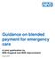 Guidance on blended payment for emergency care. A joint publication by NHS England and NHS Improvement