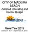 CITY OF MADEIRA BEACH. Adopted Operating and Capital Budget