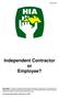 Independent Contractor or Employee?