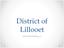 District of Lillooet 2018 Draft Budget