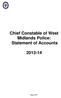 Chief Constable of West Midlands Police: Statement of Accounts
