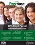 2016 Client Payroll Information Guide