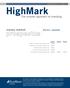 HighMark. The smarter approach to investing. money market RETAIL SHARES