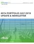 401k PORTFOLIO JULY 2018 UPDATE & NEWSLETTER