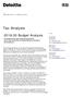 Tax Analysis. 2019/20 Budget Analysis. A conservative yet practical approach, with clear direction of Hong Kong's economic development