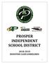 PROSPER INDEPENDENT SCHOOL DISTRICT